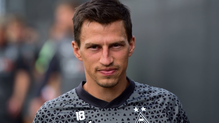 Stefan Lainer von Borussia Mönchengladbach, hier am 17. Juli 2023 bei einer Trainingseinheit der Fohlen im Borussia-Park.