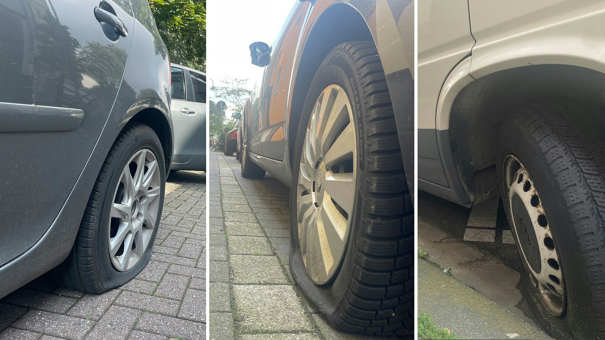 Vandalismus in Köln-Mülheim: Unbekannte haben an mindestens 35 Autos die Reifen zerstochen