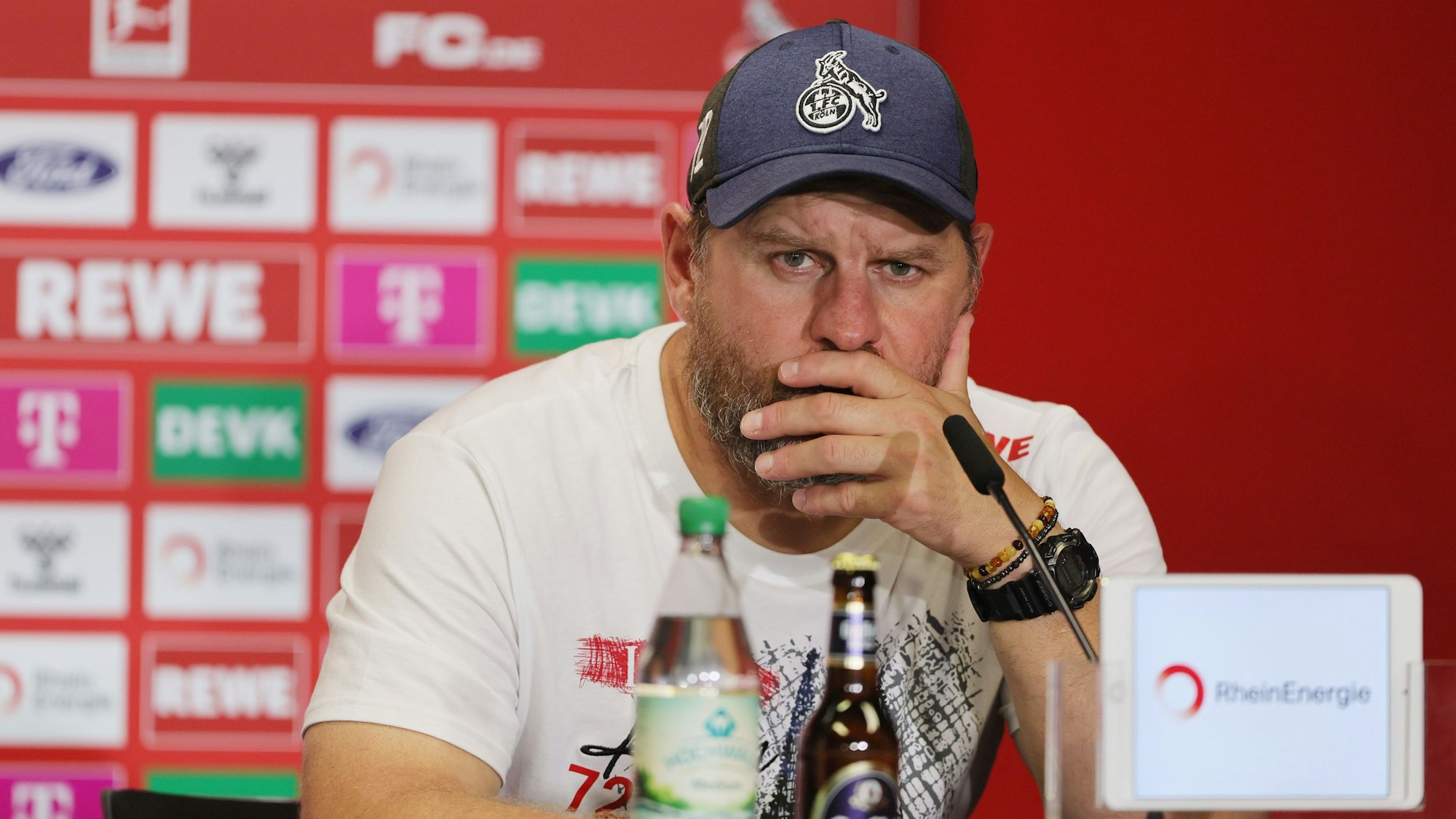 Pressekonferenz nach dem Spiel des 1. FC Köln mit Steffen Baumgart.