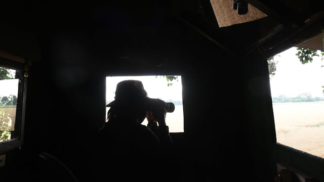 Ein Jäger sitzt in einem Hochsitz (Symbolfoto).