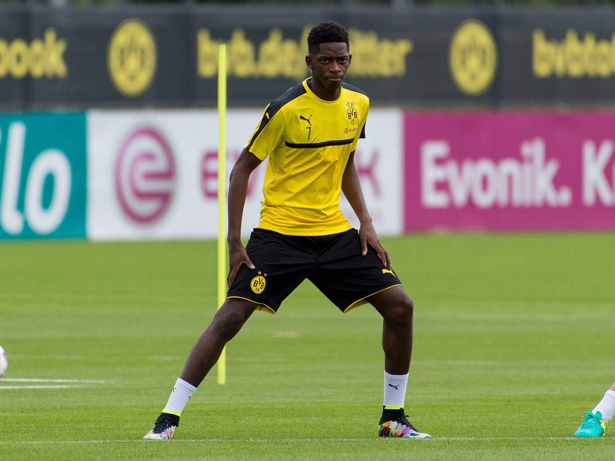 Ousmane Dembele beim Training von Borussia Dortmund.
