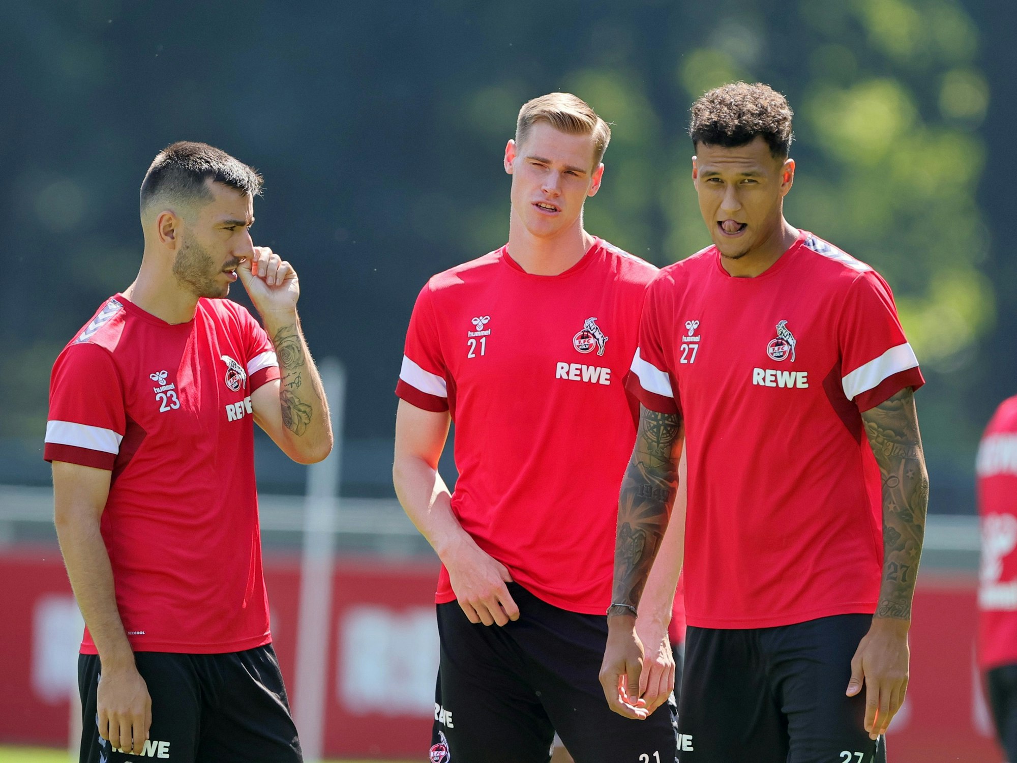 Adamyan, Steffen Tigges und Davie Selke im FC-Training.