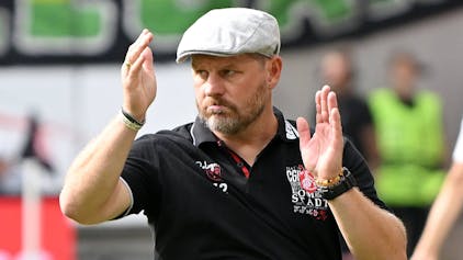Arbeitete viel an der Seitenlinie in Frankfurt: FC-Trainer Steffen Baumgart