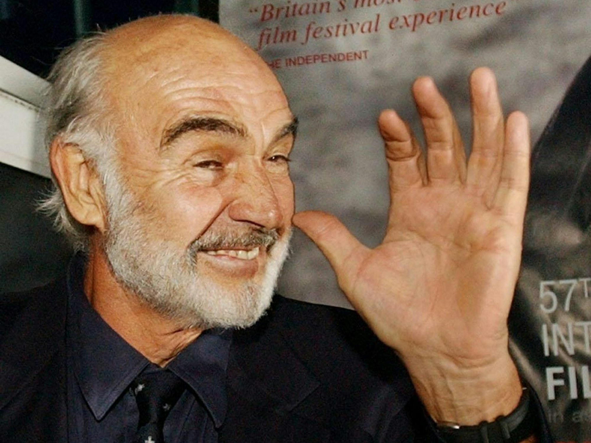 Sir Sean Connery 2003 auf dem Filmfestival im schottischen Edinburgh