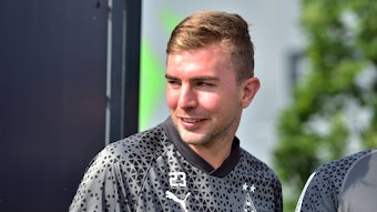 Christoph Kramer von Borussia Mönchengladbach, hier am 14. August 2023 beim Training auf dem Fohlenplatz im heimischen Borussia-Park.
