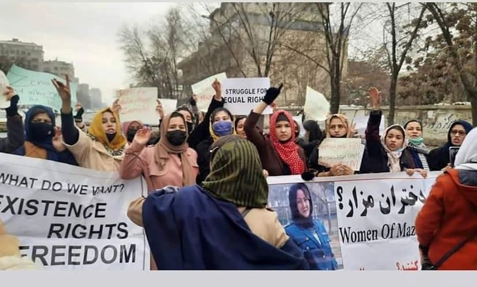Bild von einer Frauen-Demonstration in Kabul