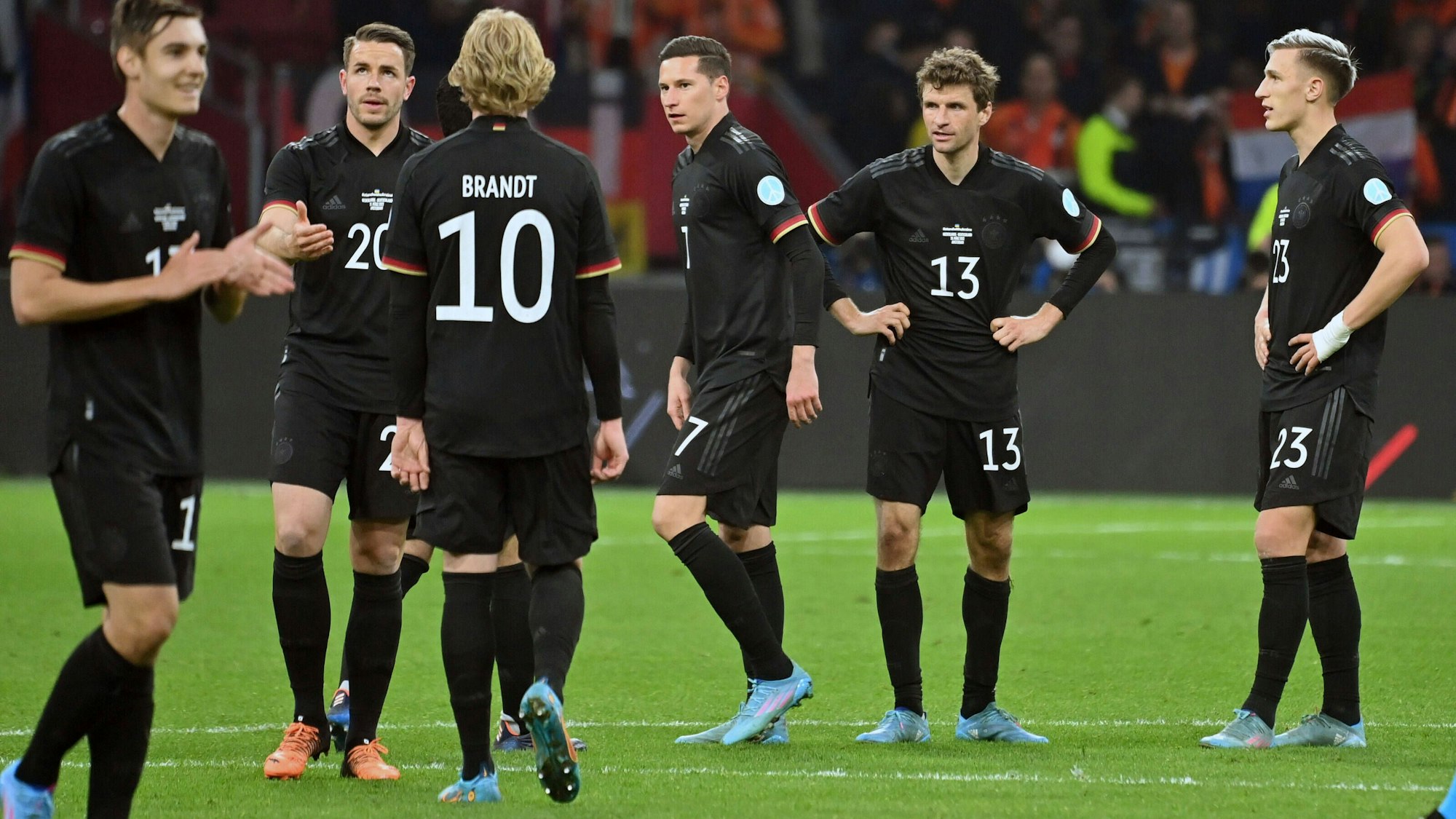 Die DFB-Spieler nach dem Länderspiel gegen die Niederlande.