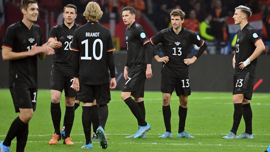 Die DFB-Spieler nach dem Länderspiel gegen die Niederlande.&nbsp;