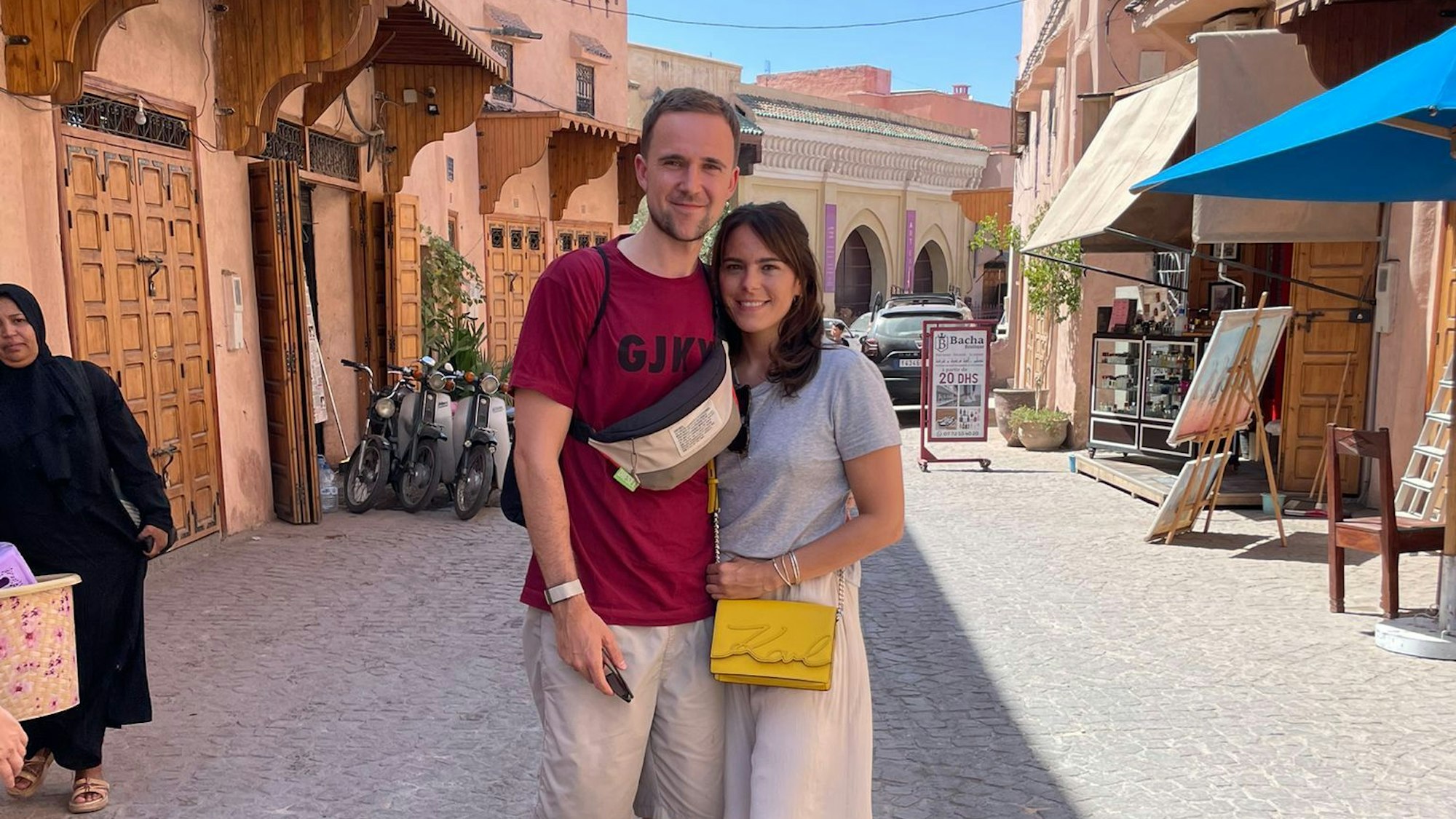 Marco und Hannah Schyns in der Altstadt von Marrakesch