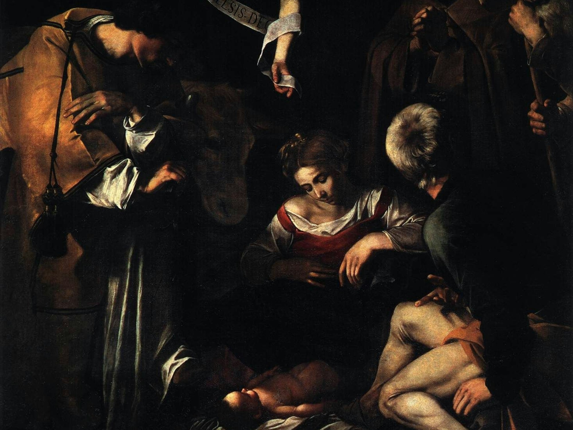 „Christi Geburt mit den Heiligen Laurentius und Franziskus“ von Caravaggio