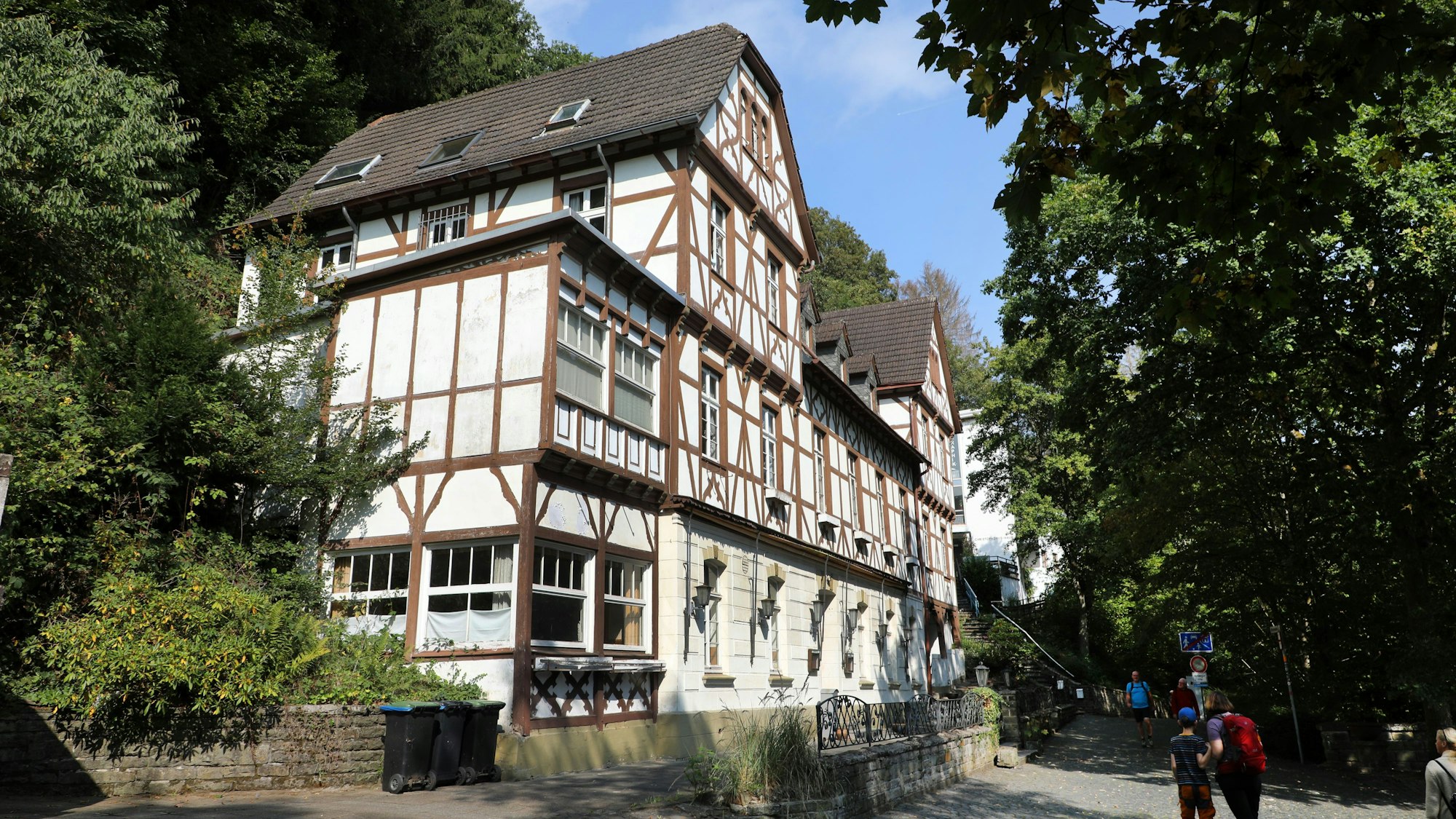 Ein altes Ausflugslokal in Altenberg, mit Fachwerkfassade