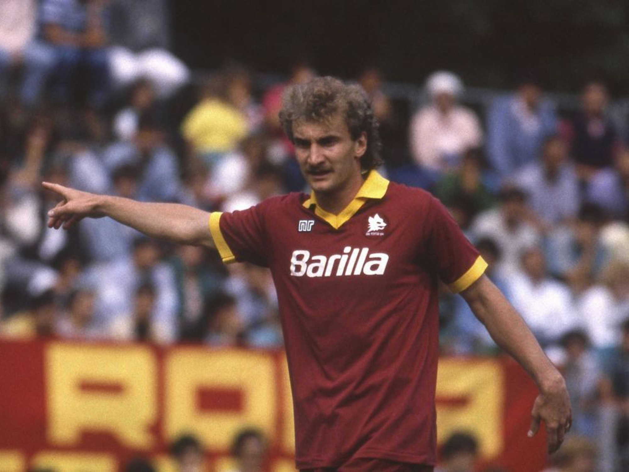 Rudi Völler im Trikot von AS Rom.