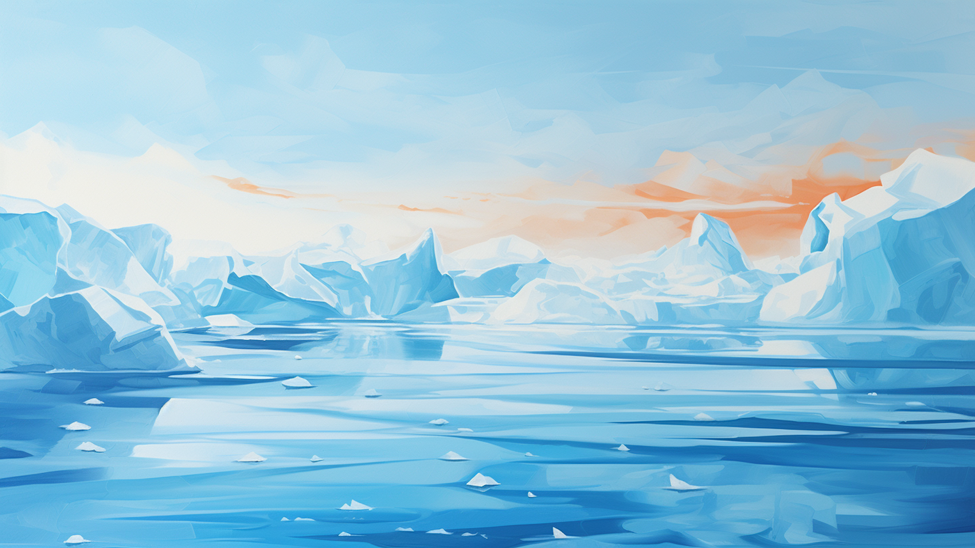 Illustration: Eis und Meer in der Arktis