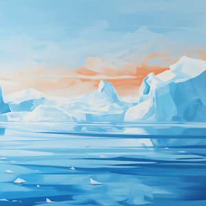Illustration: Eis und Meer in der Arktis