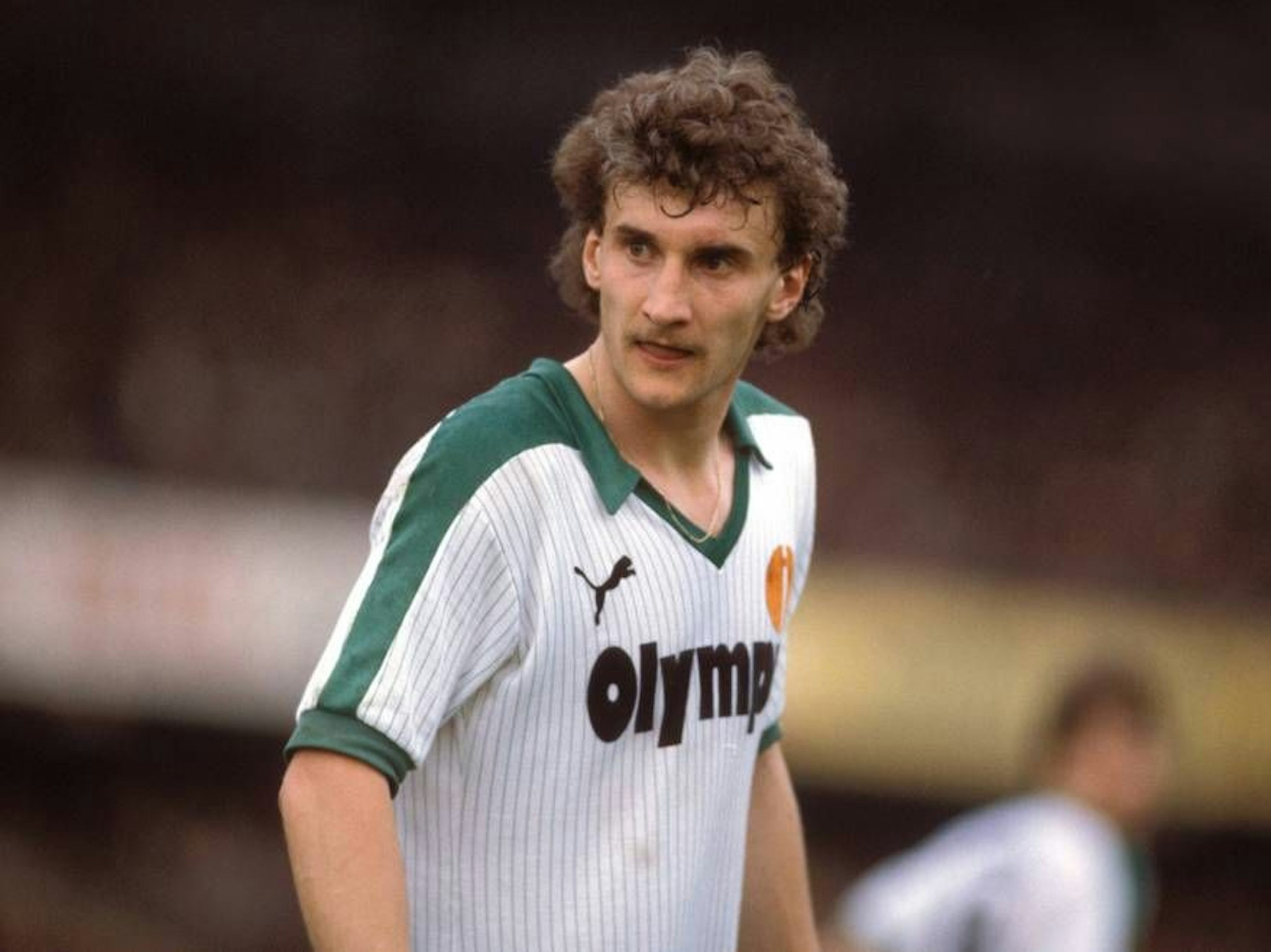 Rudi Völler im Trikot von Werder Bremen.