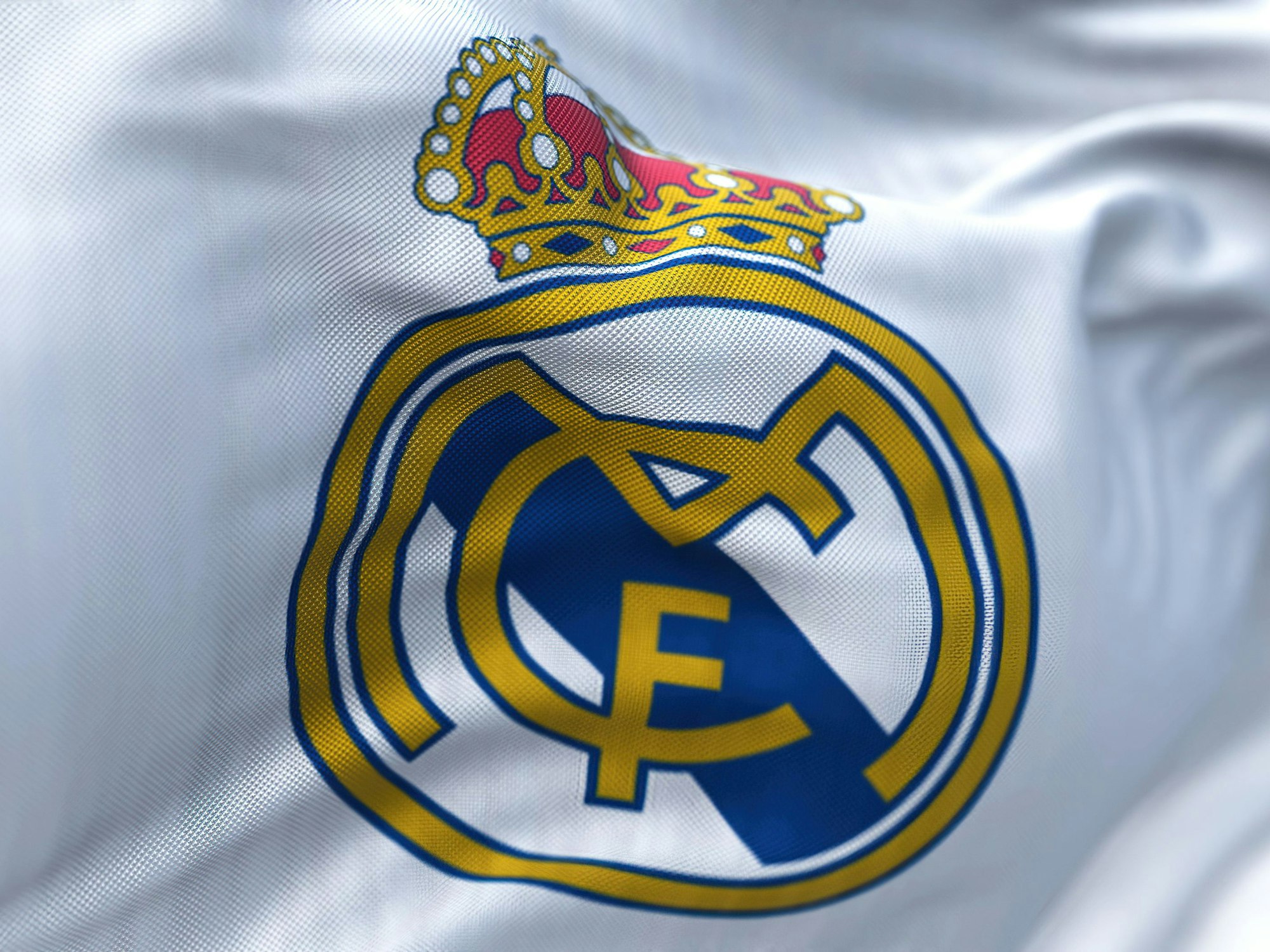 Die Flagge von Real Madrid.