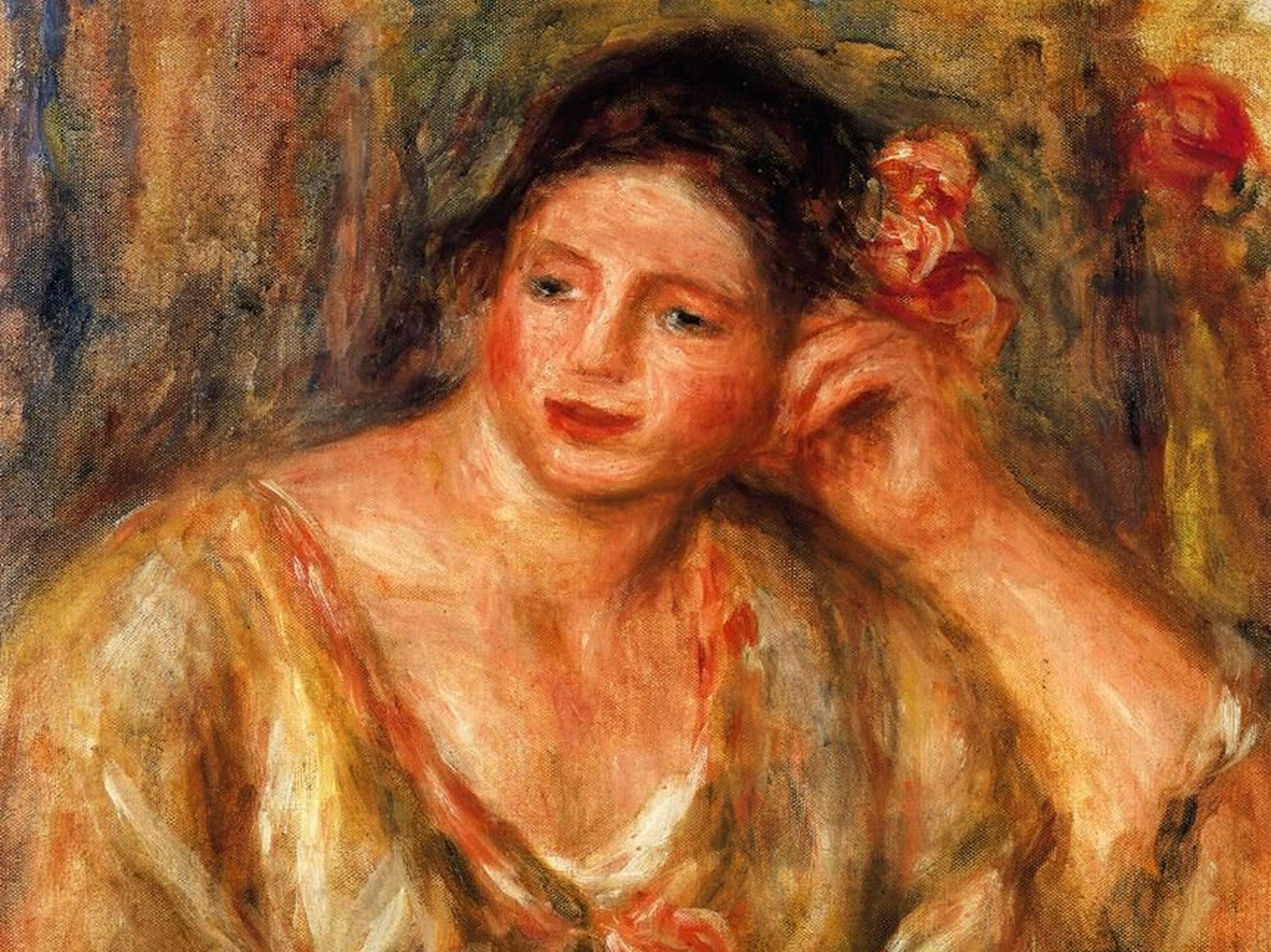„Madeleine mit Blumen im Haar“ von Pierre Auguste Renoir