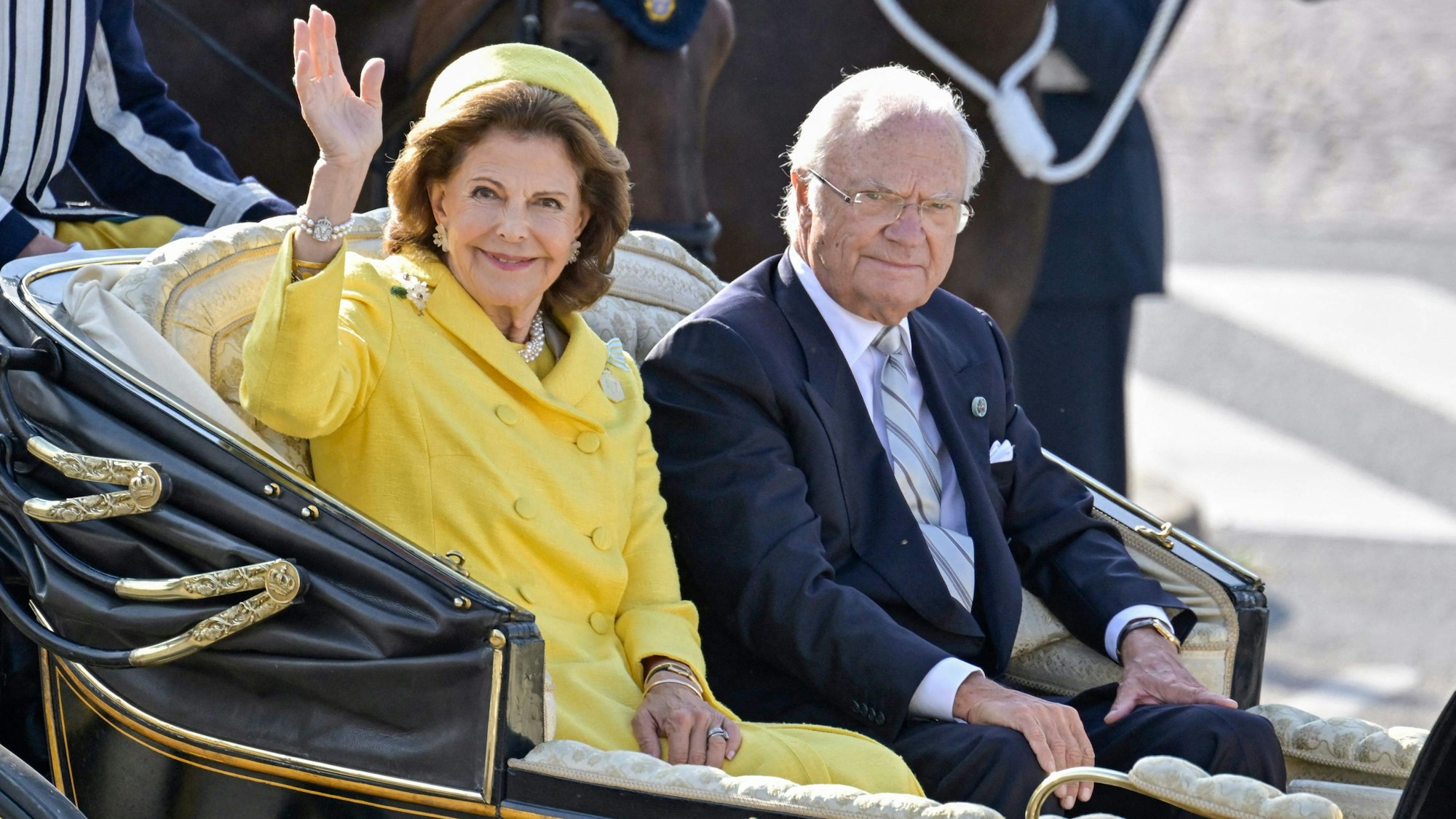Königin Silvia und König Carl Gustaf am letzten Wochenende.