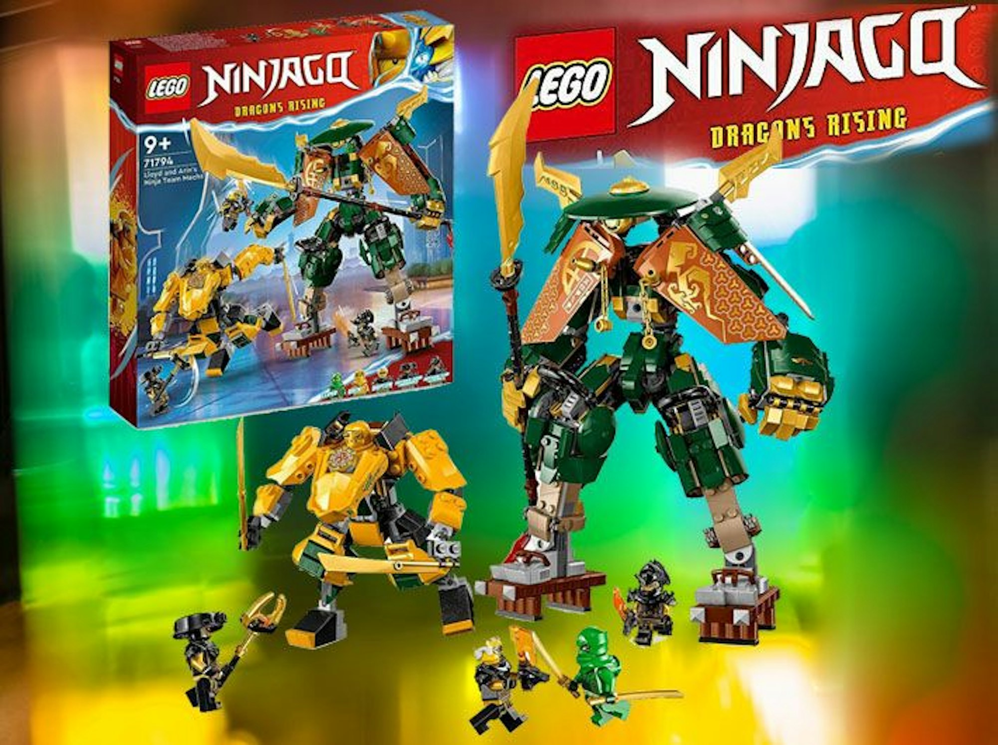 Auf dem Bild ist ein Lego Ninjago Set zu sehen.