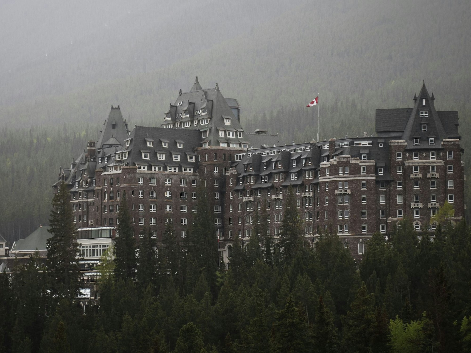 Das Banff Springs Hotel in Alberta, Kanada