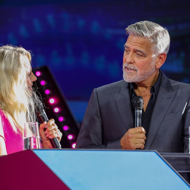 George Clooney und Barbara Schöneberger.