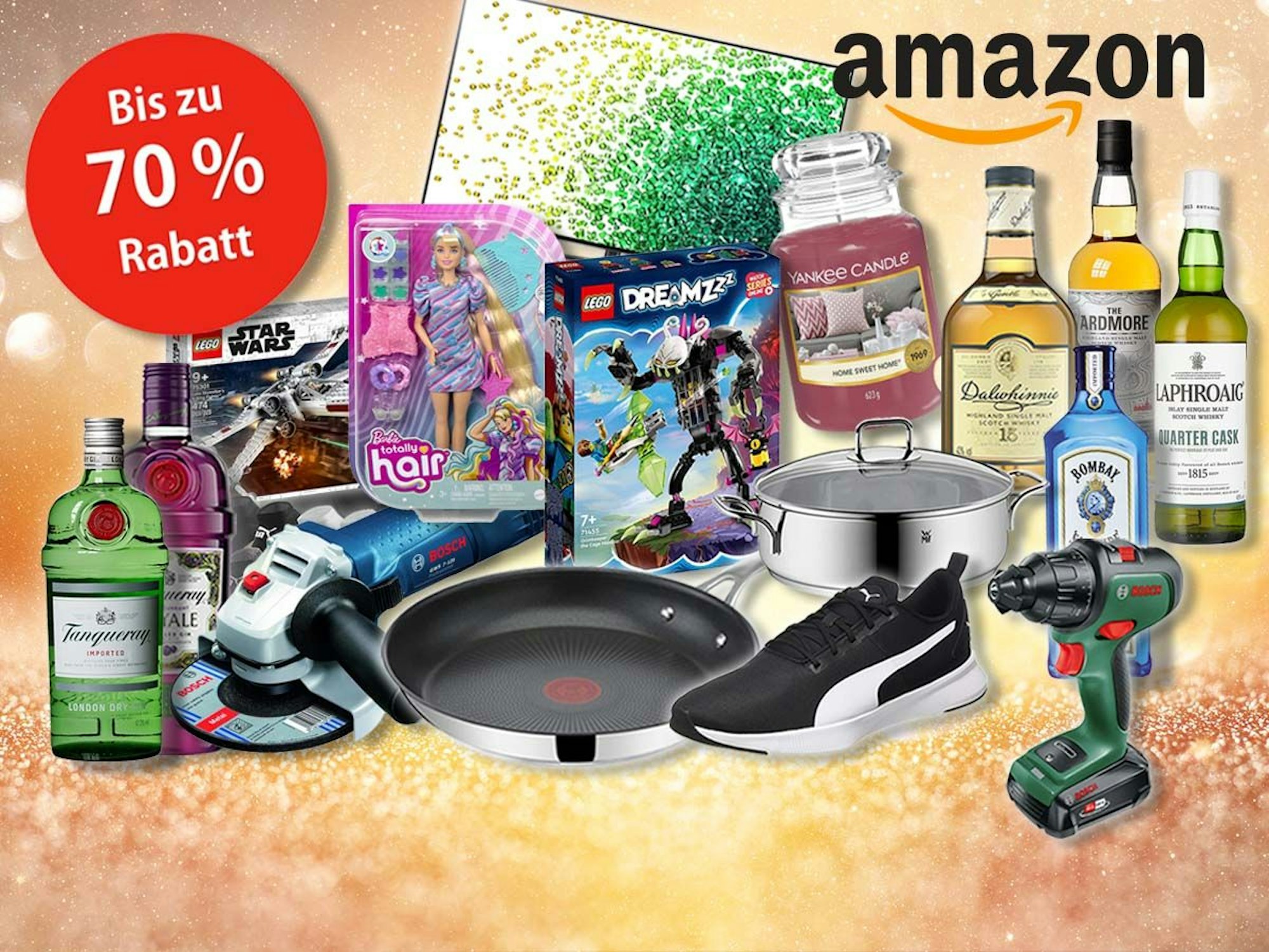 Big Brands Deals bei Amazon. Produktbilder von Bosch bis Lego.