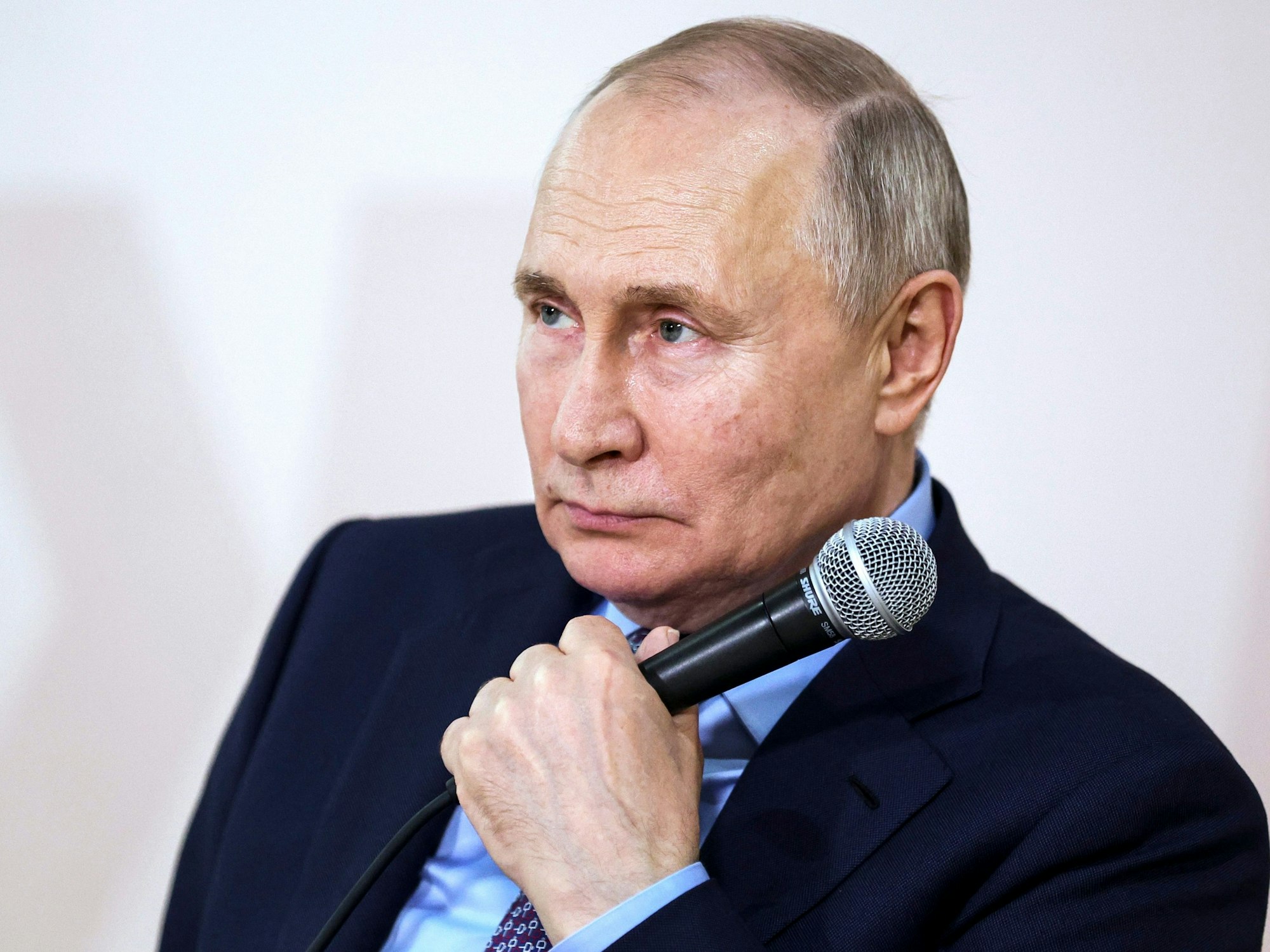 Der russische Präsident Wladimir Putin bei einem Treffen am 21. September in Welikij Nowgorod.