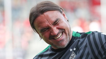 Daniel Farke lacht im Dress von Borussia Mönchengladbach.