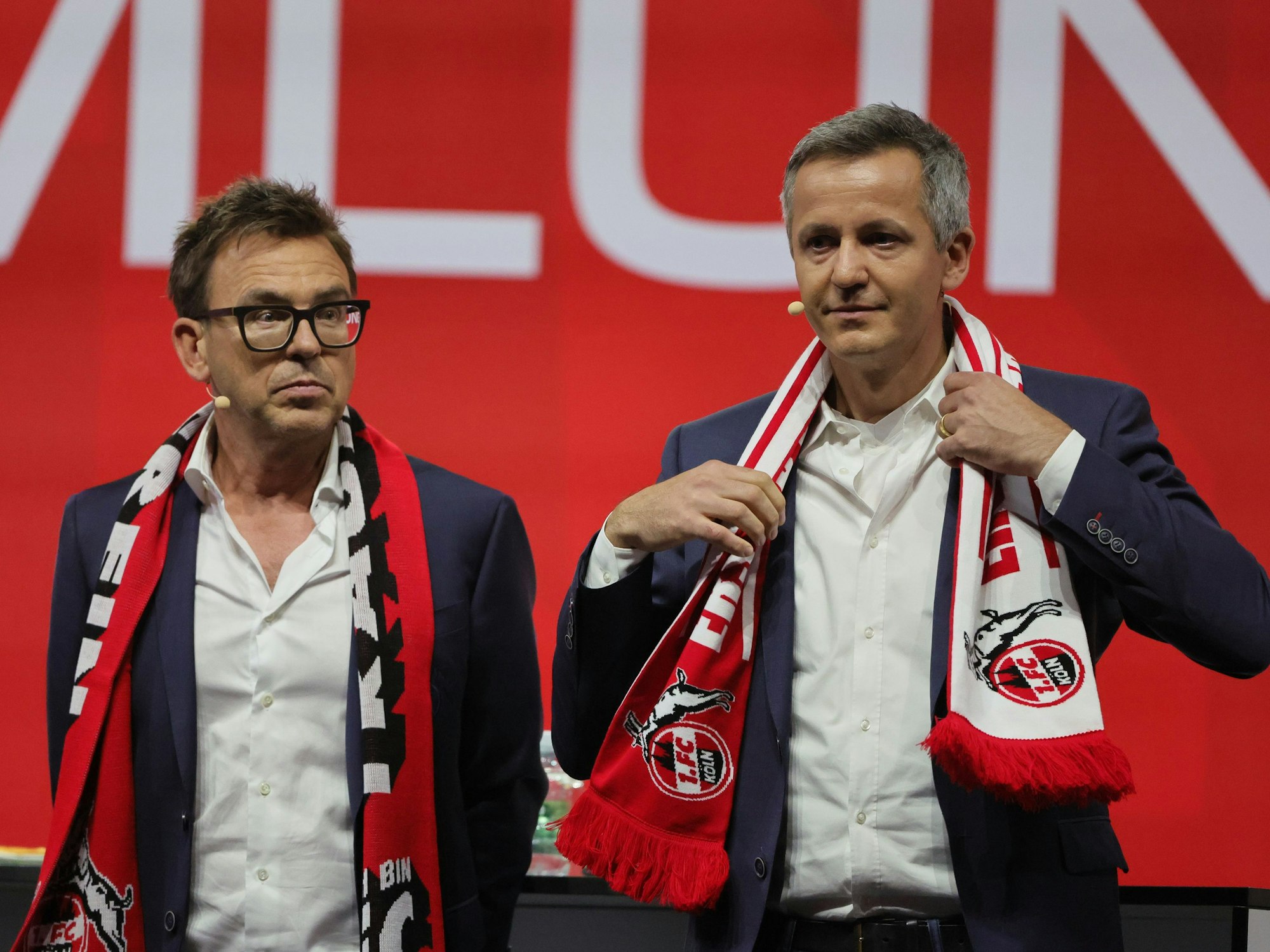 1. FC Köln, Lanxess-Arena, Mitgliederversammlung: Philipp Türoff, Markus Rejek.