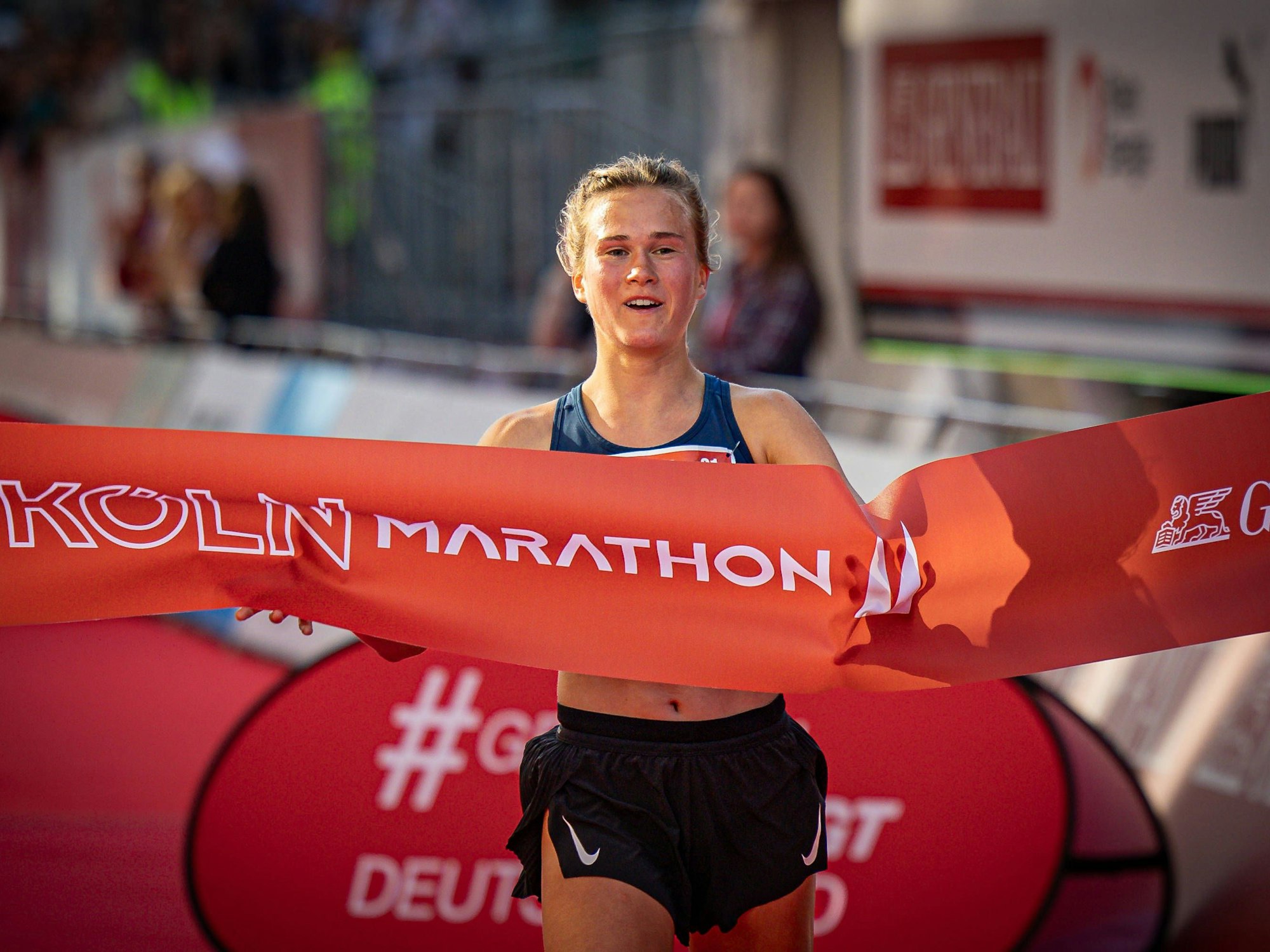 Die Siegerin im Halbmarathon: Mia Jurenka