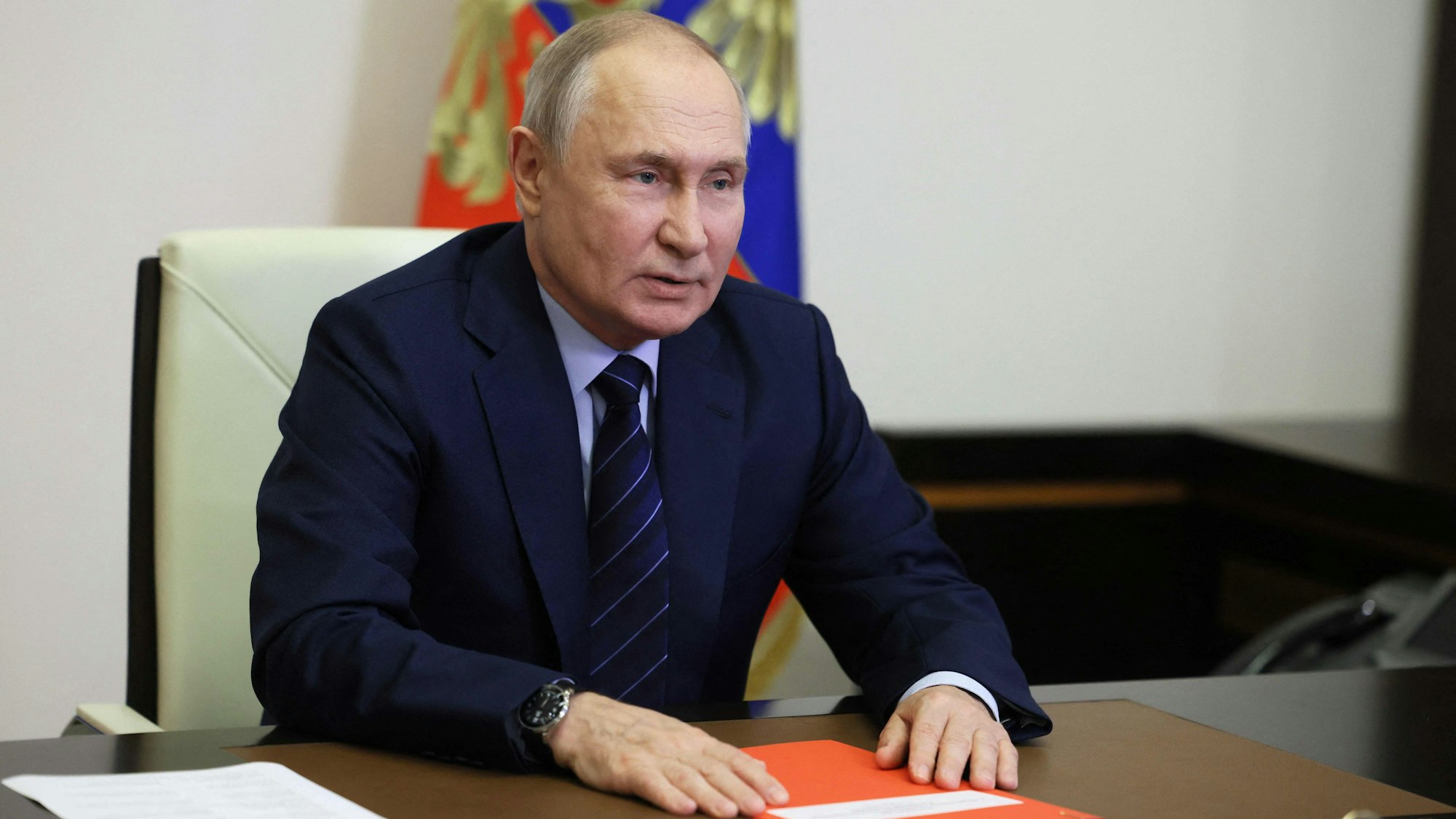 Russlands Präsident Putin nimmt Anfang Oktober an einer Sitzung des Sicherheitsrates teil.