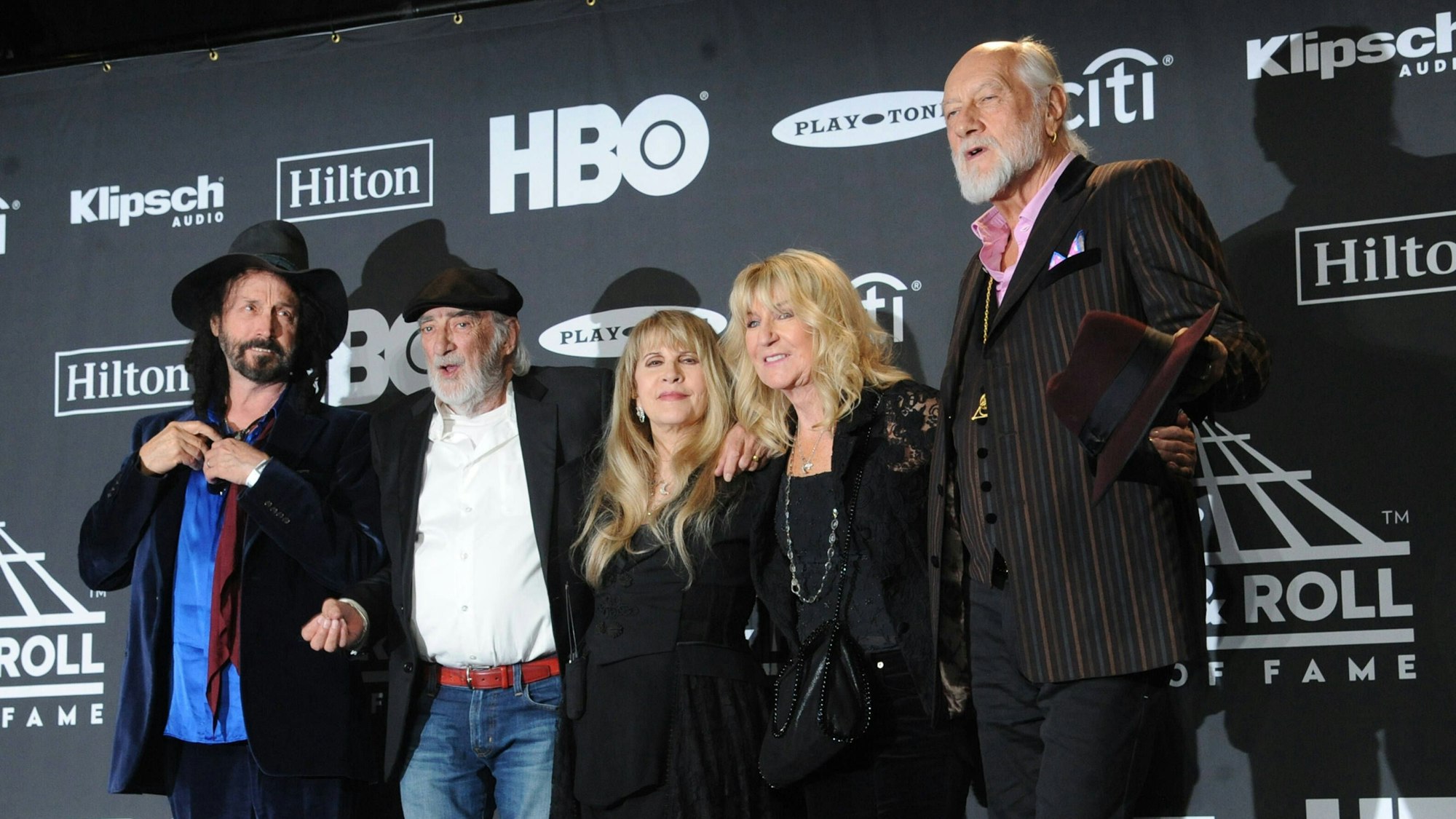 Fleetwood Mac bei der Zeremonie der „Rock and Roll Hall of Fame“ im März 2019.
