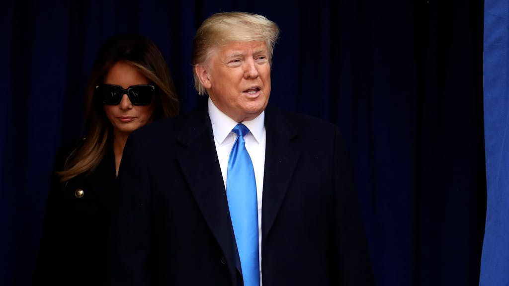 Donald Trump, damals noch US-Präsident, und die ehemalige First Lady Melania Trump am 11. November 2019.