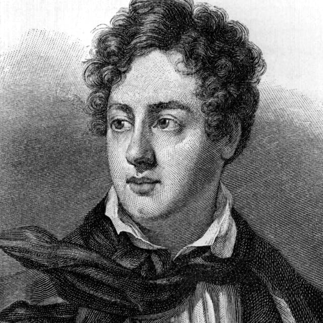 Die zeitgenössische Darstellung zeigt den englischen Dichter George Gordon Noel Lord Byron