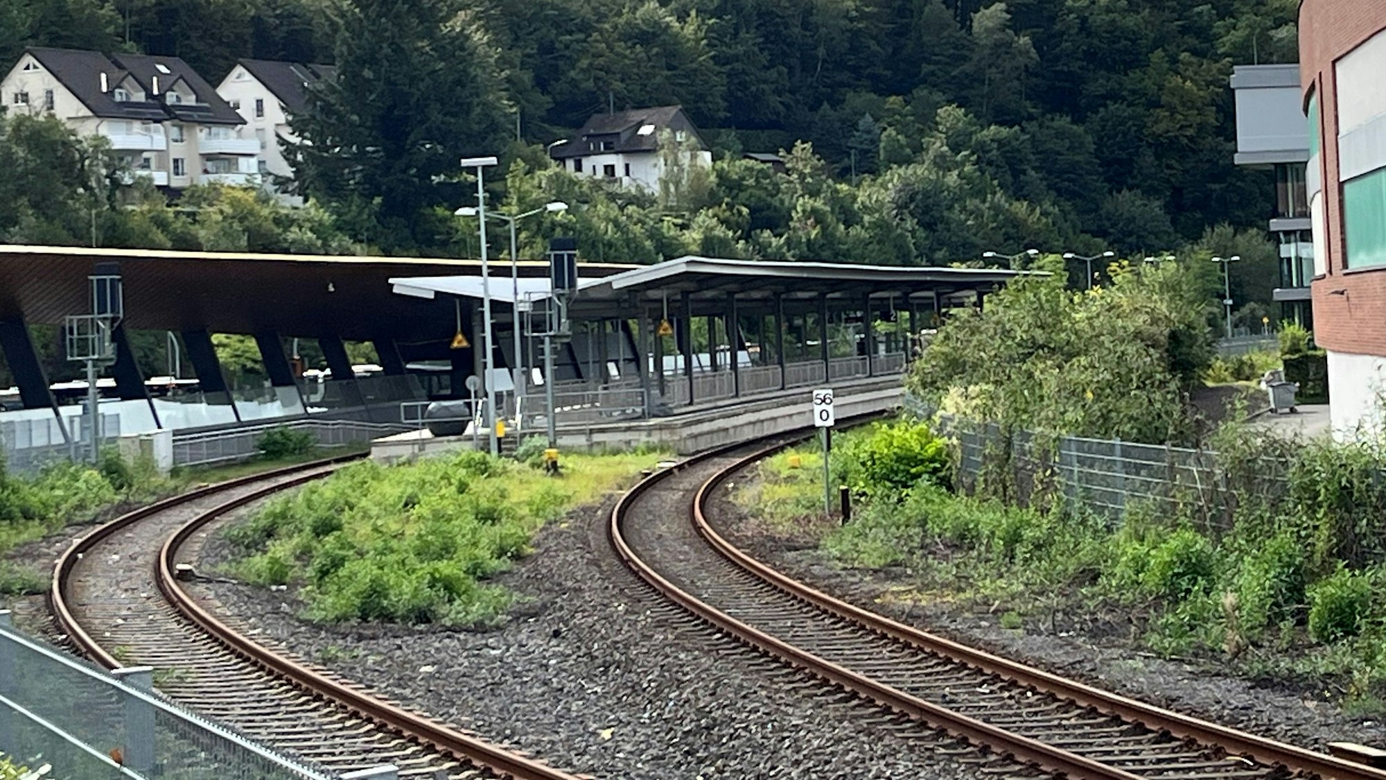 Der Bahnhof Gummersbach, aufgenommen während der Sperrpause.