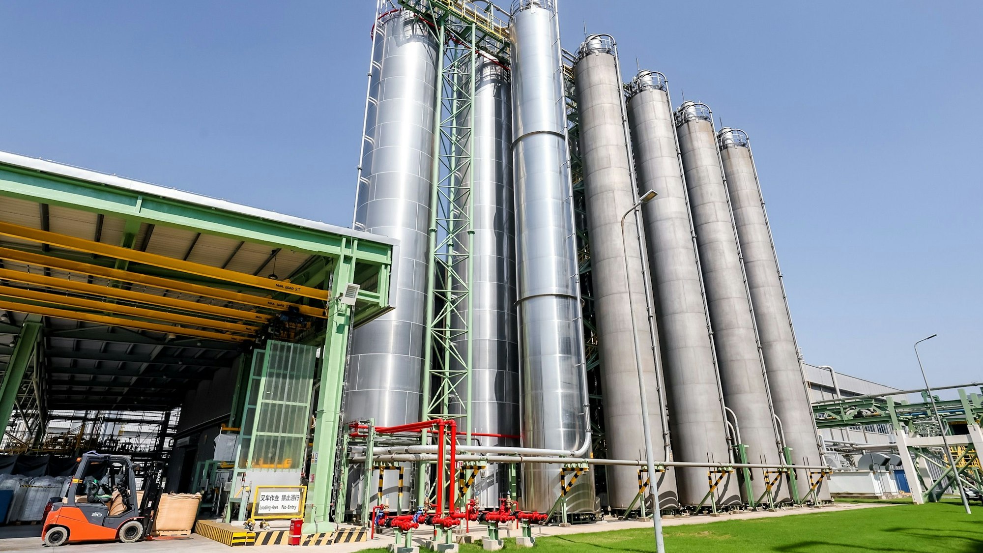 Covestros neue Produktionsanlage für die Compoundierung von mechanisch recyceltem Polycarbonat in Schanghai