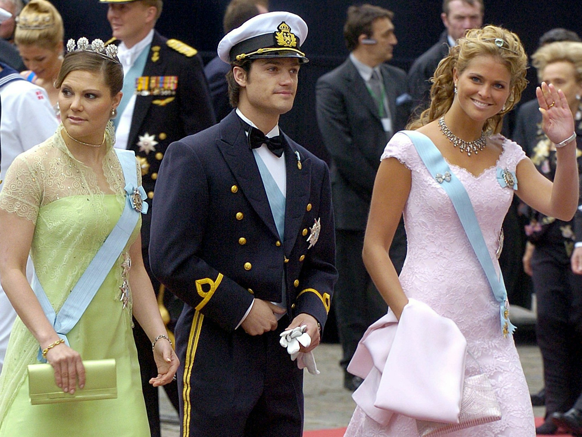 Schwedens Königskinder Victoria, Carl Philip und Madeleine (hier im Juni 2015) galten als Top-Partien Europas. Inzwischen sind alle glücklich mit Bürgerlichen verheiratet und haben eigene Kinder.