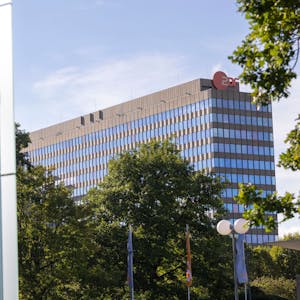 Das Gebäude des Zweiten Deutschen Fernsehens (ZDF) am Lerchenberg in Mainz.