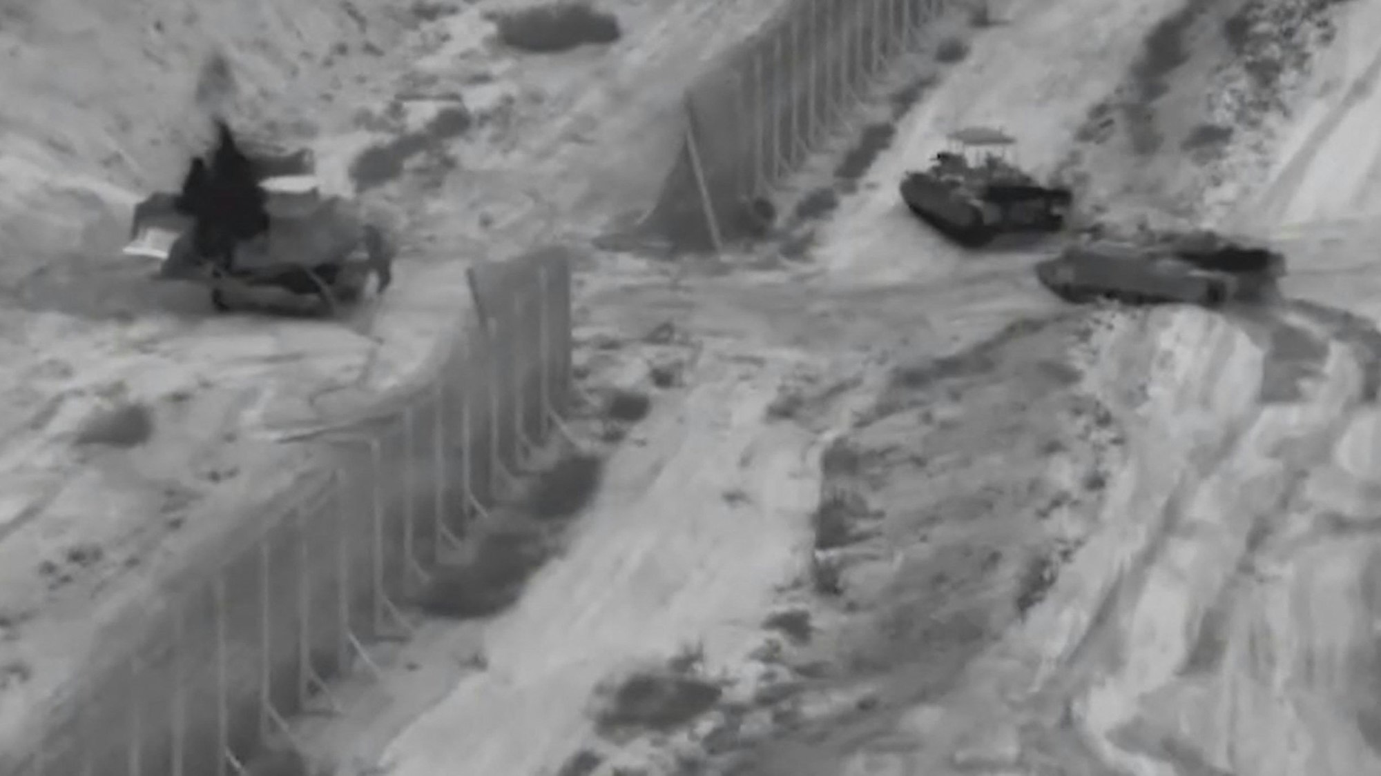 Israelische Panzer im nördlichen Teil des Gazastreifens.