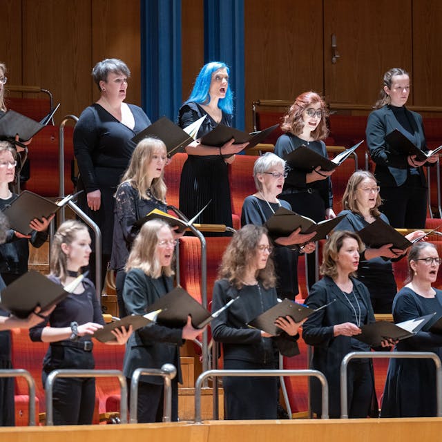 09.01.2022, Köln: Sänger des Chors  Kölner Kurrende in der Philharmonie. Foto: Uwe Weiser