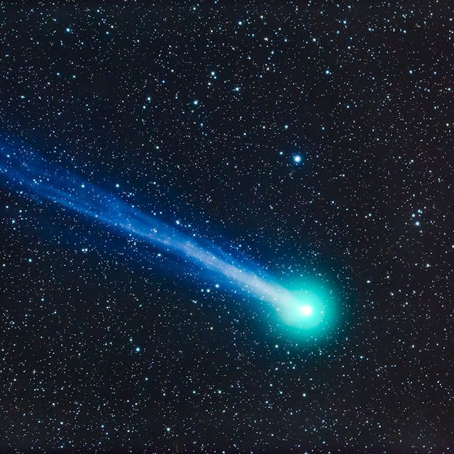 Eine Teleskop-Nahaufnahme des Kometen Lovejoy (C/2014 Q2) am 19. Januar 2015.