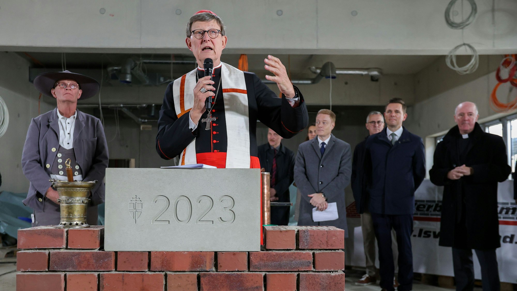Kardinal Rainer Woelki Ende Oktober bei der Grundsteinlegung für den Erzbischöflichen Bildungscampus in Köln-Kalk.