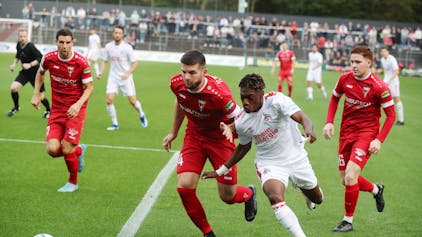 1. FC Köln Amateure (U21) vs. FC Wegberg-Beeck, Regionalliga West, Saison 2023/24, Mitte: Justin Diehl (1. FC Köln), 07.10.2023, Bild: Herbert Bucco