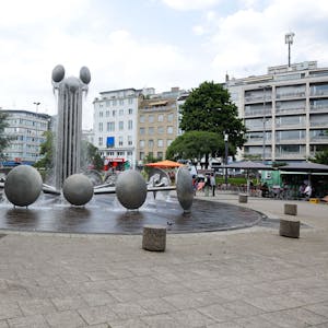 Der Brunnen auf dem Ebertplatz.