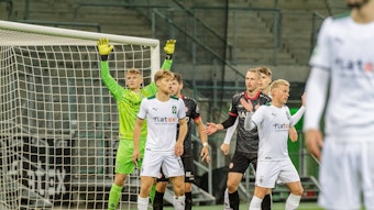 Jonas Kersken bei einem Spiel der Borussia-U23 gegen Rot-Weiss Essen im Borussia-Park.