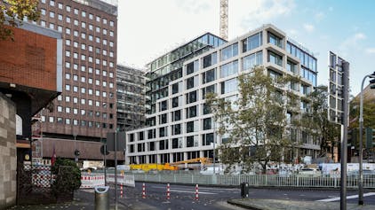 Die Baustelle des WDR-Filmhauses an der Nord-Süd-Fahrt im November.