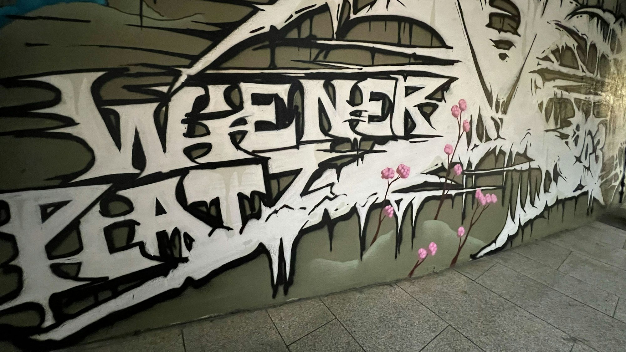 Legale Graffiti-Aktion am Wiener Platz.
