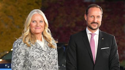 Prinzessin Mette-Marit von Norwegen und ihr Ehemann Kronprinz Haakon von Norwegen bei ihrem Staatsbesuch im Bundeskanzleramt in Berlin.