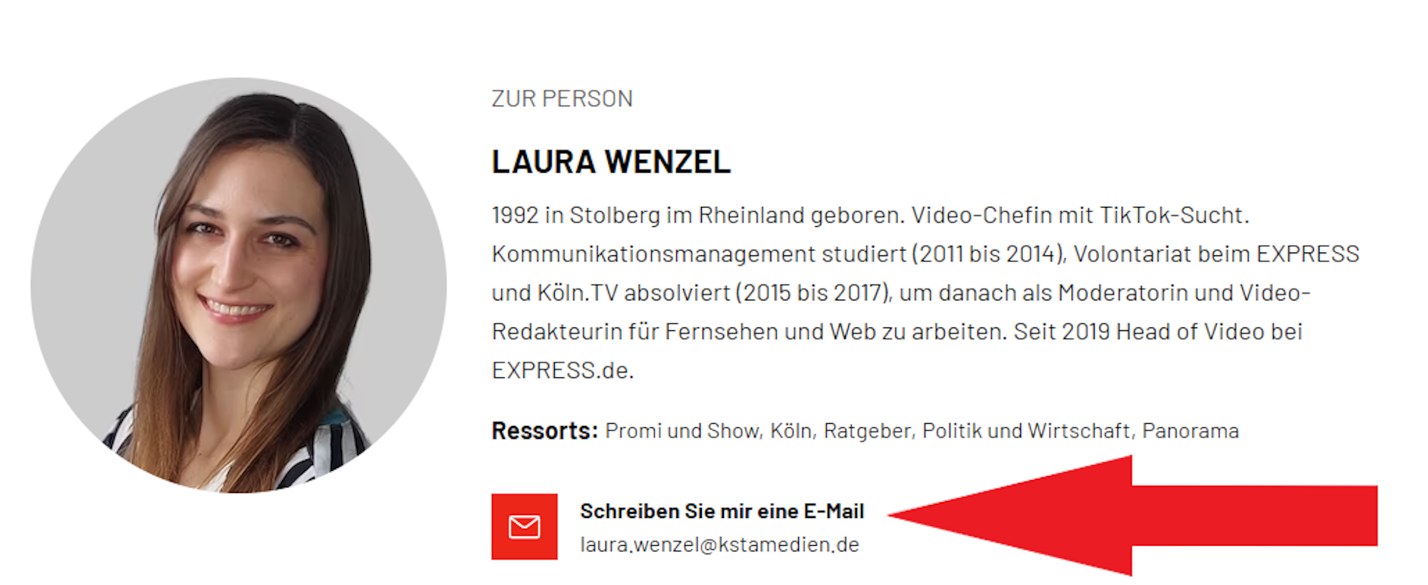 Laura Wenzels Autorenprofil bei EXPRESS.de
