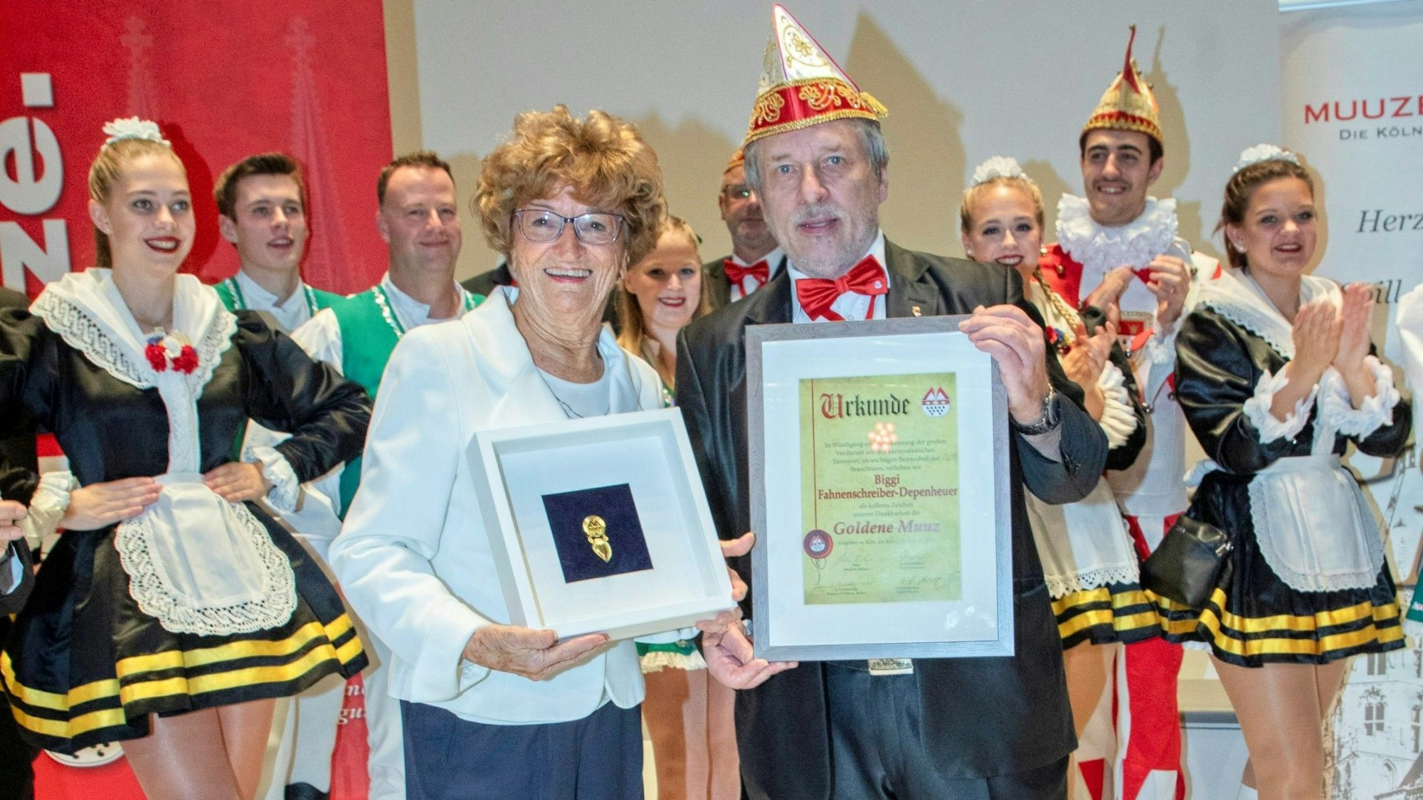 Biggi Fahnenschreiber-Depenheuer erhielt die Auszeichnung „Goldene Muuz“.